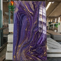 Panel de Pared Decorativo con Patrón Personalizado, Panel de PVC con Impresión 3D de Mármol, Resistente a los Rayos UV, para Interiores