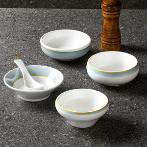 Xiangyuan <b>melamine</b> tableware commercial hot pot restaurant set, four-piece imitation porcelain bowl, <b>plate</b>, dish, cup and spoon - Product Image 2
