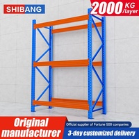 Système d'étagères modulaires en acier enduit de poudre Shibang pour palettes, rayonnage de stockage pour entrepôt