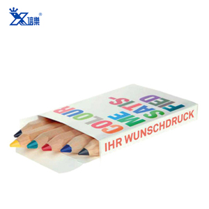 Kualitas tinggi kustom cetak kayu 6 buah kalour pensil warna set crayon de couleur boite profesional <span class=keywords><strong>Mini</strong></span> pensil warna - Product Image 1