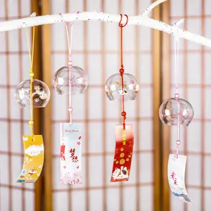 日式可爱樱花玻璃家居门挂装饰品创意生日礼物汽车挂装饰风铃