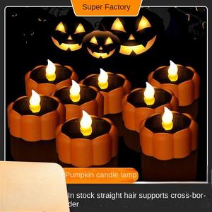 Lanterne solaire à LED pour bougie de citrouille étanche pour l'extérieur et Halloween. - Product Image 5