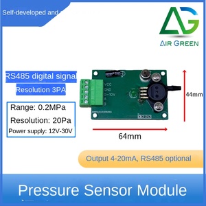 गैस दबाव सेंसर मॉड्यूल <span class=keywords><strong>4</strong></span>-<span class=keywords><strong>20ma</strong></span>/rs485 इनलेट प्रेशर सिग्नल कलेक्टर रिज़ॉल्यूशन 3 पा मुख्य भूमि चीन में बनाया गया अनुकूलन - Product Image 2