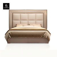 Ensemble de meubles de chambre à coucher Lit de luxe king size Lit de luxe king size Cadre de lit à plateforme classique Meubles de chambre à coucher king size