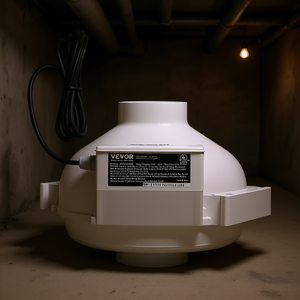Ventilador de conducto en línea Vevor de 190 CFM, de 4 a 4.5 pulgadas, impermeable, para la mitigación de radón - Product Image 2