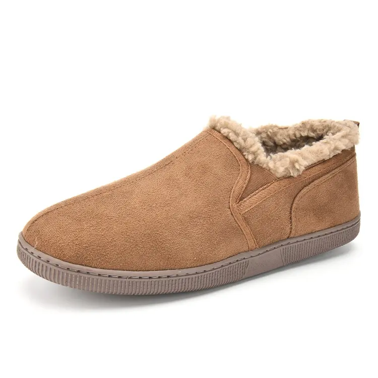 Hot Sell Winter Microsuede Moccasins House Shoes Mens Indoor Outdoor Slippers