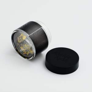 Cannacoast Contenedor de embalaje de vidrio transparente personalizado resistente a los niños para gomitas de hierbas y flores Chocolate con tapa de plástico - Product Image 4