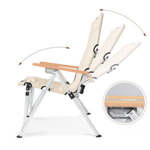 Silla Plegable para Camping, con Marco de Aluminio, Respaldo Ajustable en Altura, Reclinable - Product Image 2