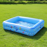 Piscine à balles gonflable en PVC écologique bleue personnalisée de 150 cm pour enfants, portable, pour l'extérieur, accessoires de bain et de natation d'été