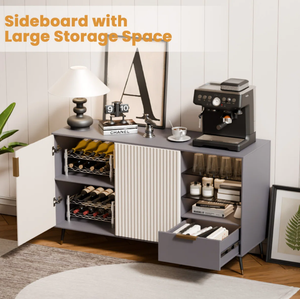 <span class=keywords><strong>Buffet</strong></span> et <span class=keywords><strong>buffet</strong></span> avec lumière LED et portes en verre Coffee Bar Cabinet - Product Image 4