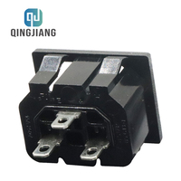 Conector hembra IEC C13 10A 250V toma de corriente CA de cobre Industrial con toma de extensión de salida de Panel Material plástico para PDU