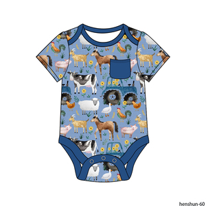 उच्च गुणवत्ता वाले कारखाने आपूर्तिकर्ता कस्टम मुद्रित बेबी कपड़े कार्बनिक बांस विस्कोज स्पैन्डेक्स बांस बेबी पजामा - Product Image 3