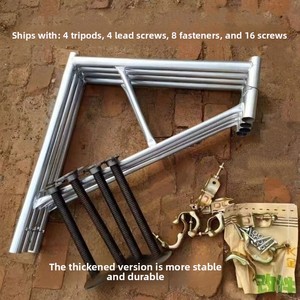 Support Diagonal <span class=keywords><strong>pour</strong></span> Échafaudage, Cadre de Renforcement Mobile, Support Triangulaire, <span class=keywords><strong>Accessoires</strong></span> de Construction en Acier, Charge de 500 lb - Product Image 6