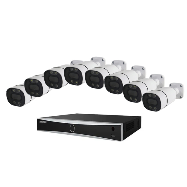 8MP 8 Channel 4K NVR Security Camera CCTV Surveillance System Night Vision 30M H.265 Compression Two-Way Audio IP66 Weatherproof