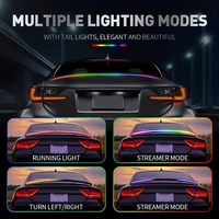 Kit universel de feux stop LED, finition fibre de carbone, couleurs RGB changeantes, étanche IP67, pour becquet arrière de camions, état neuf