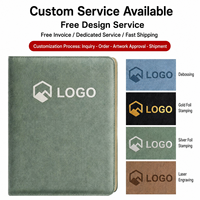 Carpeta de Anillas de Cuero Personalizada, Portafolio Portátil con Cierre, Soporte para Teléfono, Bolsillo de Malla y Logotipo, para Contadores, Oficina y Reuniones