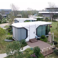 Maison-capsule en acier de style moderne et luxueux, personnalisable, pour hôtel, bureau ou hébergement
