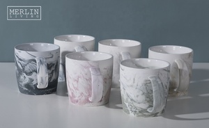 Set Regalo di Tazze in Ceramica Effetto Marmo <span class=keywords><strong>Merlin</strong></span> Living Nordic, Tazze per Caffè e Tè in Porcellana all'Ingrosso - Product Image 6