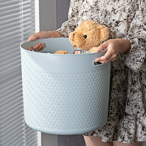 Laundry <b>Basket</b> Round Portable Waterproof Clothing Organizer <b>Large</b> Size Storage <b>Basket</b> For Dirty Clothes And Toys - Product Image 4