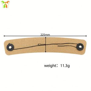 In Stocked Sleeve Glass Pu Leather Wrap Eco-Friendly <b>Cork</b> Cup Holder Anti-Slip Protector for Iced Drinks - Product Image 2