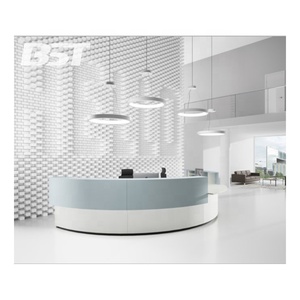 Đồ Nội Thất Hình Tròn Cong Bàn Tiếp Tân Lớn Thiết Kế Quầy Tiếp Tân Khách Sạn Salon Hiện Đại - Product Image 2