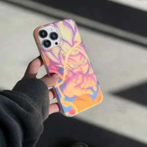 En gros Double IMD Fort TPU PC Bouton Anime Goku Végéta Carton Brillant Rouge Vert Téléphone Cas pour <span class=keywords><strong>iPhone</strong></span> 16 Pro Max 14 13 15 PRO - Product Image 4