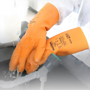 Guantes de látex de alta calidad para el trabajo, manoplas de goma resistentes a químicos industriales, resistentes al aceite y ácido alcalino de doble Color - Product Image 3