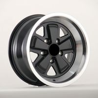 Jantes en alliage noir moulé décalé 5X130 17 pouces 7J 8J pour Porsche 964 911 Carrera 924 Turbo 944 968 Cayenne