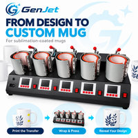 Mesin Press Mug 5 Stasiun 1800 W untuk Pencetakan Transfer Sublimasi pada Mug Kopi Kustom dan Produksi Hadiah Pribadi
