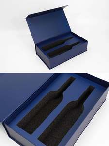 Caja de Regalo de Vino Doble de Lujo Creativa de Alta Gama con Tapa Magnética, Materiales Reciclados, Ecológica, Portátil, con Carpetas de Papel Artístico - Product Image 5