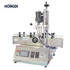 Machine de capsulage électrique automatique de table à 4 roues, compacte, pour bouteilles en plastique et en verre, avec visseuse à vis, pour bouchons de boissons et barils alimentaires - Product Image 1