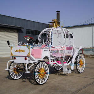 Zhenda Electric Cinderella <b>Princess</b> <b>Pumpkin</b> Horse Carriage Luxury Wedding Horse Carriage Special Transportation - Product Image 5