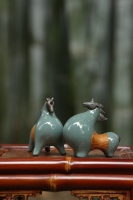 Objet décoratif Art Déco en bambou tressé en forme de petit cheval pour anniversaire, fabriqué en Chine