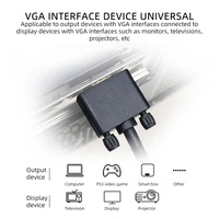 Câble coaxial VGA mâle-mâle HD 1080P, gaine en PVC noire, connexion universelle pour moniteur d'ordinateur, projecteur, HDTV, plusieurs longueurs