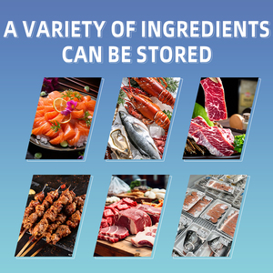 चिलर रेफ्रिजरेटर वाणिज्यिक गहरी शीतलन मांस चिलर प्रदर्शन दुकान के लिए ग्लास दरवाजा ताजा मांस प्रदर्शन - Product Image 2