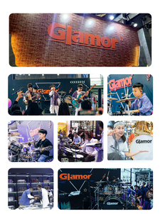 Bộ trống di động chuyên nghiệp Glamor, chất lượng cao, dòng nhạc cụ cao cấp, bộ trống tambourine màu xanh lá cây - Product Image 5