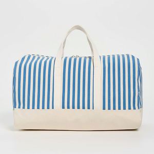 Custom Casual Foldable All Striped Duffle Bag Large Capacity Sport Weekender Travel Bag Zip Durable Waterproof Eco-Friendly - Product Image 1