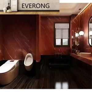 Grande dalle de marbre rouge de <span class=keywords><strong>Bordeaux</strong></span> naturel avec veines dorées, polie, moderne, pour décoration intérieure haut de gamme et luxe léger, idéale pour appartement - Product Image 5
