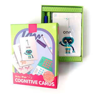 Jouets d'éducation précoce pour bébés écriture et essuyer 123 cartes cognitives 28 pièces formation carte flash <span class=keywords><strong>montessori</strong></span> jouets personnalisés - Product Image 4