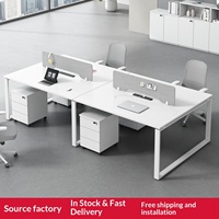 Ensemble de chaises de bureau BGZ-211X avec cloisons et postes de travail, en PVC, gestion des câbles, design simple et moderne