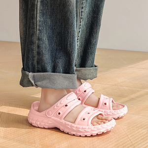 Sandalias de Playa Pansi con Punta Abierta, EVA Rosa, Zapatos Planos de Verano para Mujer, para Jardín y Exteriores - Product Image 1