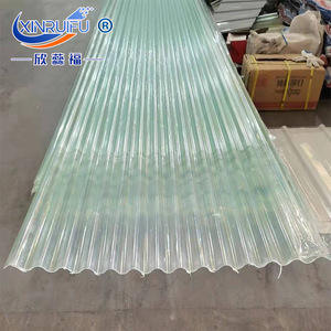 Xinrufu Frp Translucent Roofing Sheet 1.5mm Thick High Wave Pattern Industrial Use UV Resistant - Product Image 2