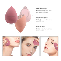Ensemble d'éponges de beauté de haute qualité 4 pièces/boîte avec logo personnalisé ensemble d'éponges de maquillage souples sans latex