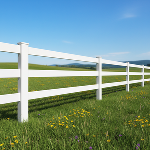 Clôtures en vinyle durable pour bétail, vente en gros, en vrac, clôture de 1,8 mètre pour sports et courses, anti-pourriture - Product Image 1