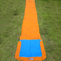 Toboggan gonflable Double voie 16 pieds pelouse gonflable toboggan aquatique dans la cour pour enfants jeux d'eau en été frais