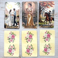 Vente en gros de jeu de tarot de 78 cartes avec boîte, guide en PDF en anglais, faible MOQ personnalisé, cartes de tarot portables