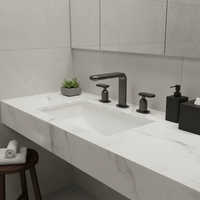 Robinet mitigeur de lavabo haut de gamme en laiton massif, trois trous, double poignée, cartouche céramique, à poser sur le comptoir, pour projets hôteliers OEM