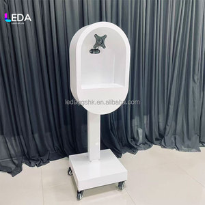 ขาตั้งจอแสดงผลทรงรีสีขาว LEDA พร้อมล้อเลื่อน โครงเหล็กตกแต่งทันสมัยสำหรับงานอีเว้นท์และงานปาร์ตี้ - Product Image 6