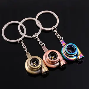 Personalized Custom 3D Mini Metal Keychain Promotion Gift Keychains For Men Turbo Pendant Key Chain Metal Car Keychain