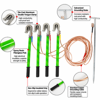Kit de mise à la terre robuste et durable haute tension 110/220/330/500/660/750/800/1000KV avec tiges de terre à ressort en cuivre et câble de connexion